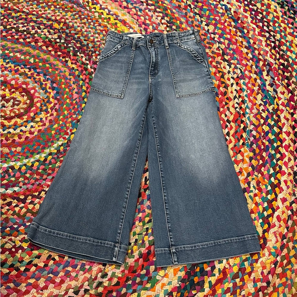 Wide-Leg Denim Jeans